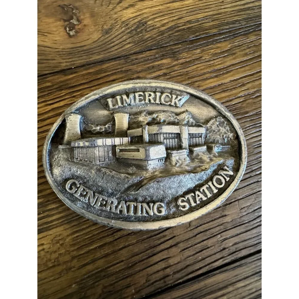 Limerick Generating Station vintage belt buckle great detail